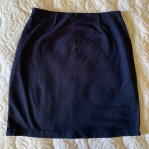 L.L. Bean Dark Blue Knit Comfy Elastic Waist Pencil Skirt Size S Petite